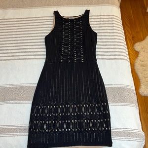 Night cap spiral lace dress black